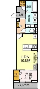 ルヴィータ剣町【3階】の間取り