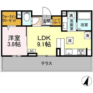 ミニョンサンクチノ【1階】の間取り