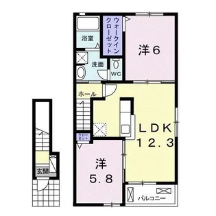 ソレアード糸島【2階】の間取り