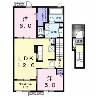 カーサプリート II【2階】の間取り