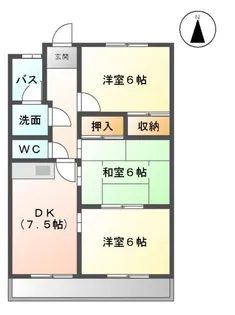 シャトーカナデ【1階】の間取り