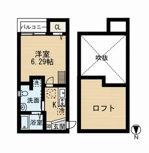 シュプリームメゾンB【1階】の間取り