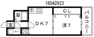 エイチツーオー今川【4階】の間取り