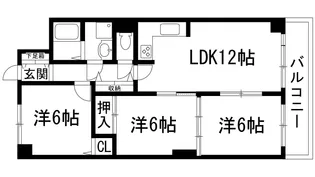 インペリアル花屋敷【4階】の間取り