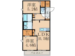 Sun Fit 行事【2階】の間取り