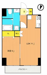 アートフォルム目黒【6階】の間取り