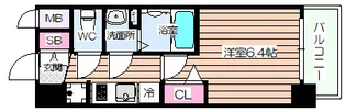ララプレイス大阪福島アビリテ【6階】の間取り