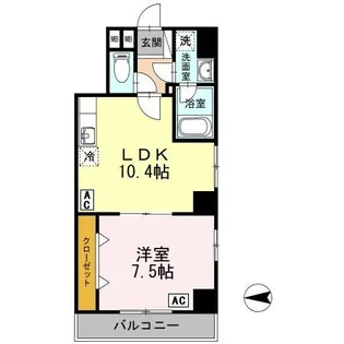 メディウス浅草橋【3階】の間取り