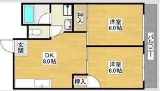 コーポみやざき長居【2階】の間取り
