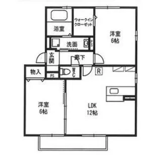 ソラーレつくば B【2階】の間取り