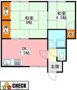 アンビシオン西本町【1階】の間取り
