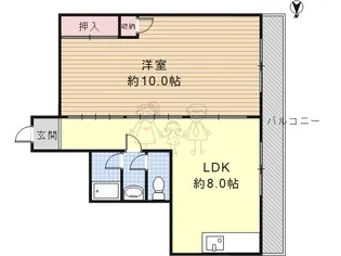 スタンドアップ桑津【2階】の間取り