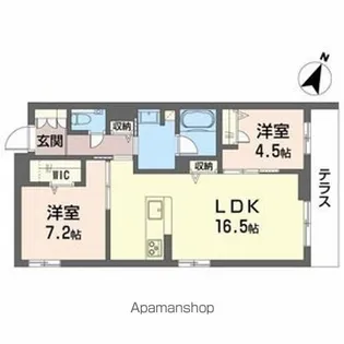 シクラシオン【1階】の間取り
