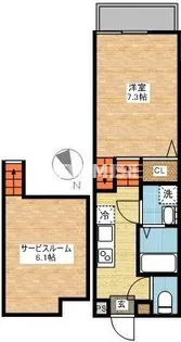 Shuttleアタゴ【2階】の間取り