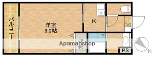 ビラミナミII【1階】の間取り