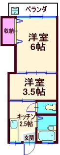 堀切ハイツ【2階】の間取り