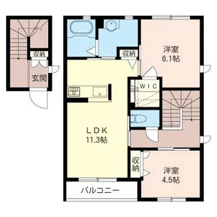 フェルミエ A【2階】の間取り