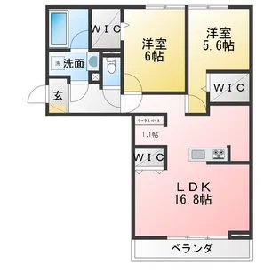 【新築】N.hf【3階】の間取り