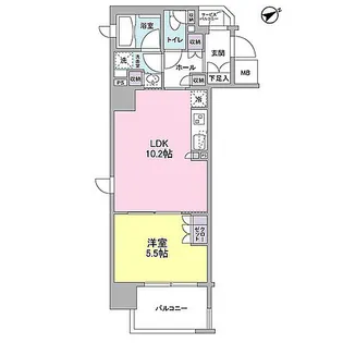 フレアージュ恵比寿【10階】の間取り