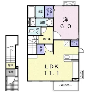 New和田ハイツ A【2階】の間取り
