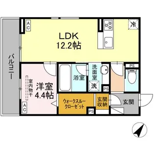D crest津島町【2階】の間取り