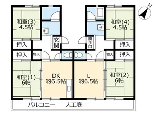 UR泉南一丘【8階】の間取り