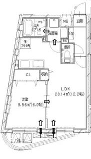 ミリオンベル【4階】の間取り