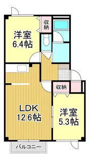 カーサ・セレス【2階】の間取り