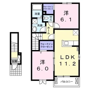 グレイスハウスA【2階】の間取り