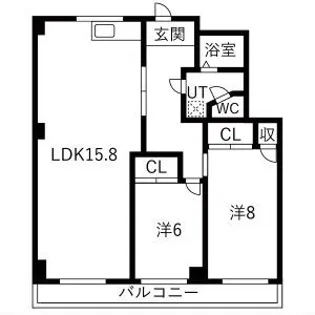 パークハイツ宮下【3階】の間取り