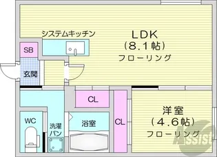 RESIDENCE SHINMEI MIYANOMORI【4階】の間取り
