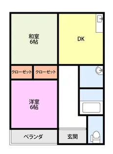 メゾン・さつき野【1階】の間取り