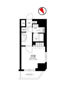 パレステュディオ汐留WEST【12階】の間取り