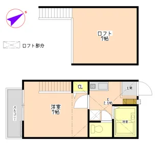 ハイツルミナスII【2階】の間取り