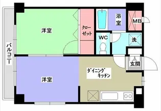 グリーンヒルズ【3階】の間取り