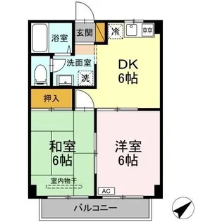 ハイツストーンリーク【2階】の間取り