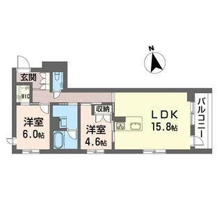 アンムート戸越公園【3階】の間取り