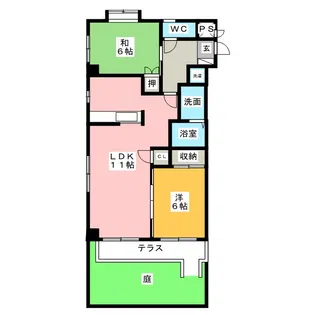 ラフォーレ伏屋【1階】の間取り