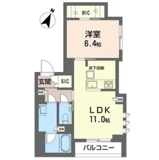 ミライザ緑が丘【1階】の間取り