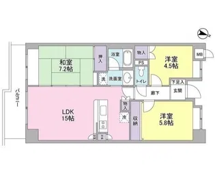 アイルサイドテラス【13階】の間取り