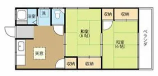 西山コーポ【2階】の間取り