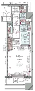 コンシェリア南麻布 PLATINUM SQUARE【8階】の間取り