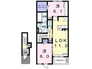 サニーサイドI【2階】の間取り