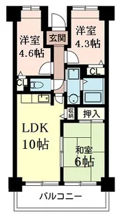 シャルメ東灘【5階】の間取り