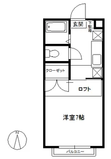 コーポセブン【2階】の間取り