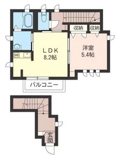 ドリーミオ大芝台【2階】の間取り