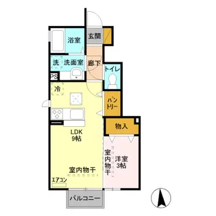 カーサ・フォレスタB【1階】の間取り