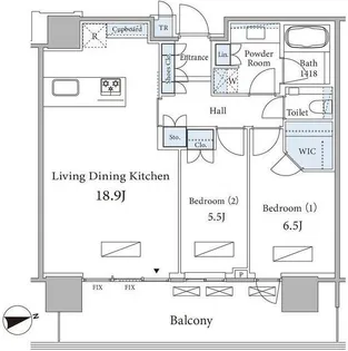 パークコート浜離宮 ザ・タワー【26階】の間取り
