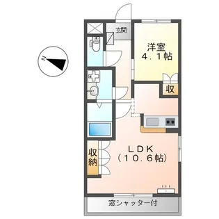 セントハイム聖【1階】の間取り