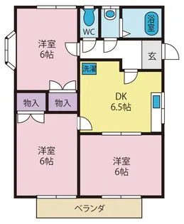 サンハイツ万力【2階】の間取り
